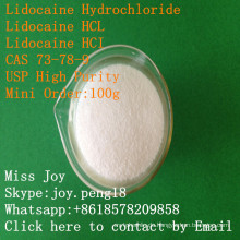 USP hoher Reinheitsgrad Lidocaine-Hydrochlorid Lidocaine HCl Lidocaine Hci CAS 73-78-9 lokale betäubende Schmerzlinderung API